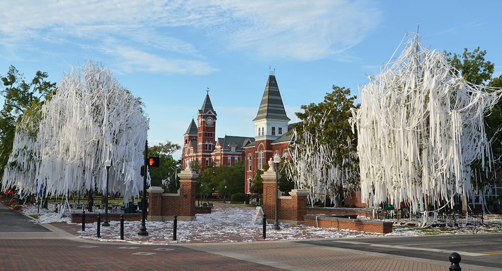 living in auburn, alabama is even better when Toomers Corner is rolled after an auburn football win